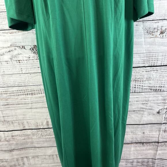 Who What Wear Dress Plus size 4X Green Stretch Jersey Knit Midi Career Church - Picture 9 of 16